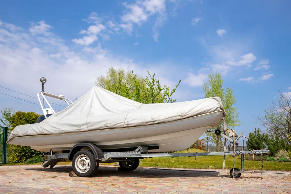 boat on boat trailer